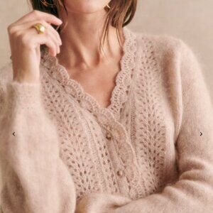 Angelie Cardigan Sezane - Light Beige Size XS Sold Out